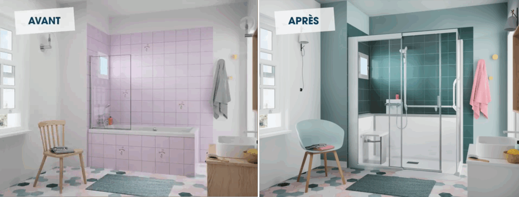 remplacer baignoire par douche senior